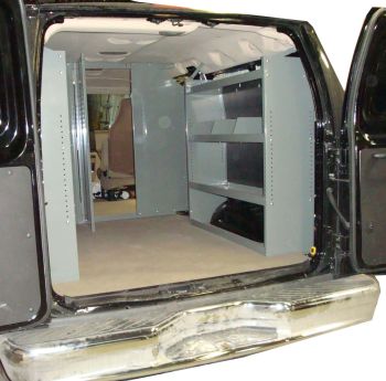 Van Shelving Storage Unit 45L x 44H x 13D - Full Size Van - GMC, Chevy, Ford