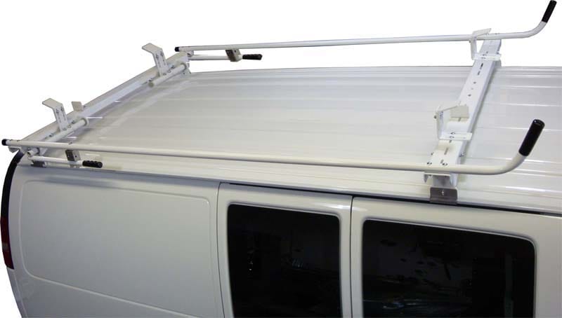 Aluminum Ladder Rack Full Size Ford Econoline 1994 - 2014 Double Lock Down - Image 2