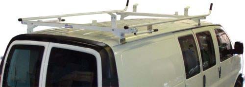 Aluminum Ladder Rack GMC Savana, Chevy Express - Double Lock Down