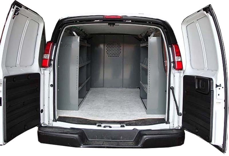 Set of 3 Shelving Units - Base Contractors Package - Full Size Van GMC, Chevy, Ford