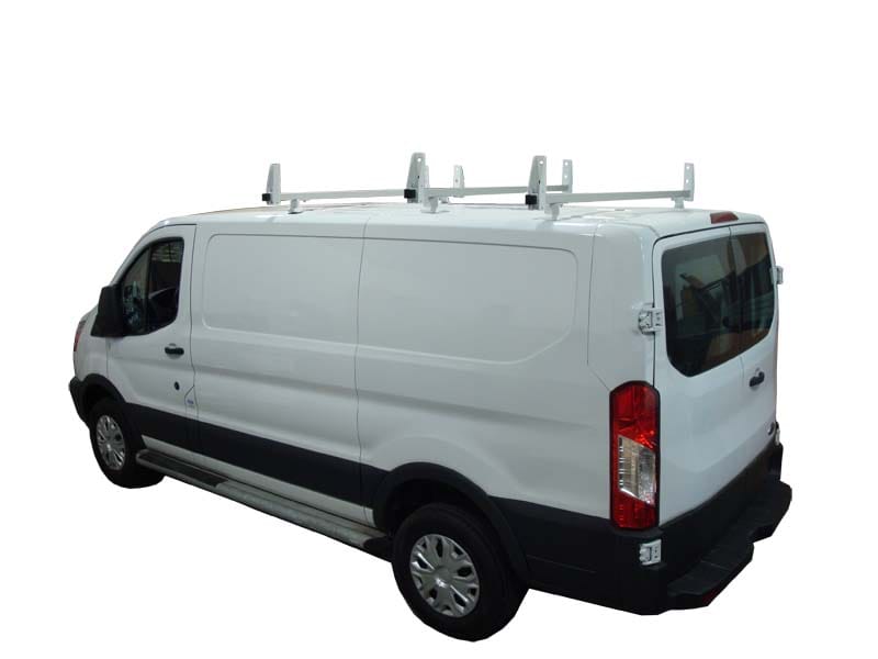 Aluminum 3 Bar Ladder Rack - Ford Transit Low Roof Cargo Van 2015 - Newer Models