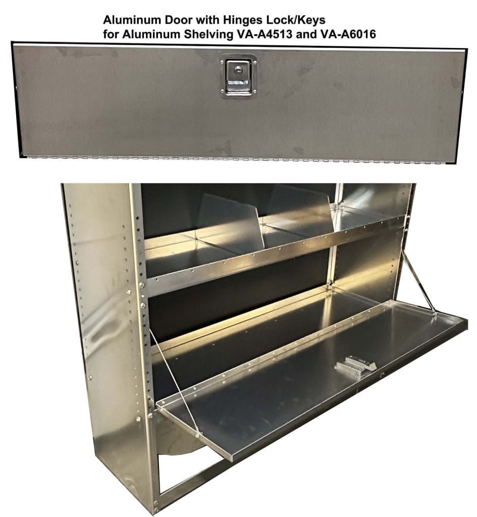 Aluminum Door Kit for Van Shelving Unit VA-A4513, VA-A6016