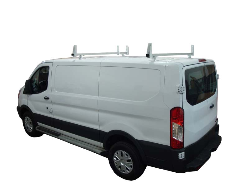 Aluminum 2 Bar Ladder Rack - Ford Transit Low Roof Cargo Van 2015 - Newer Models