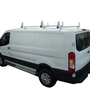 Aluminum 3 Bar Ladder Rack - Ford Transit Low Roof Cargo Van 2015 - Newer Models