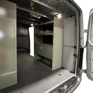 Van Shelving with Door - 59"H x 45"L x 16"D - High Roof Ford Transit