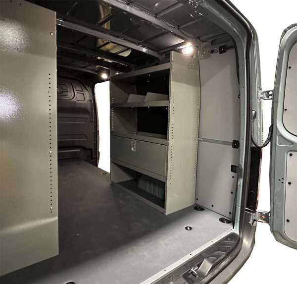 Van Shelving with Door - 59"H x 45"L x 16"D - High Roof Ford Transit