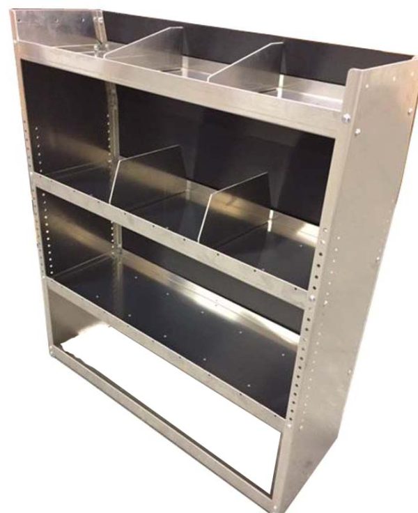 Set of 3 Aluminum Shelving Package - Low Roof Ford Transit - product view 4