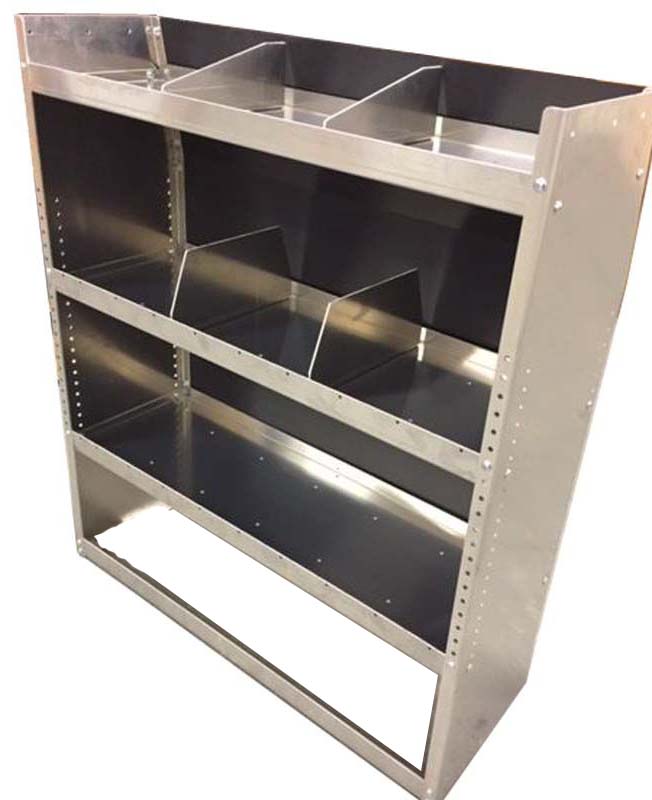 Set of 3 Aluminum Shelving Package - Low Roof Ford Transit - product view 4