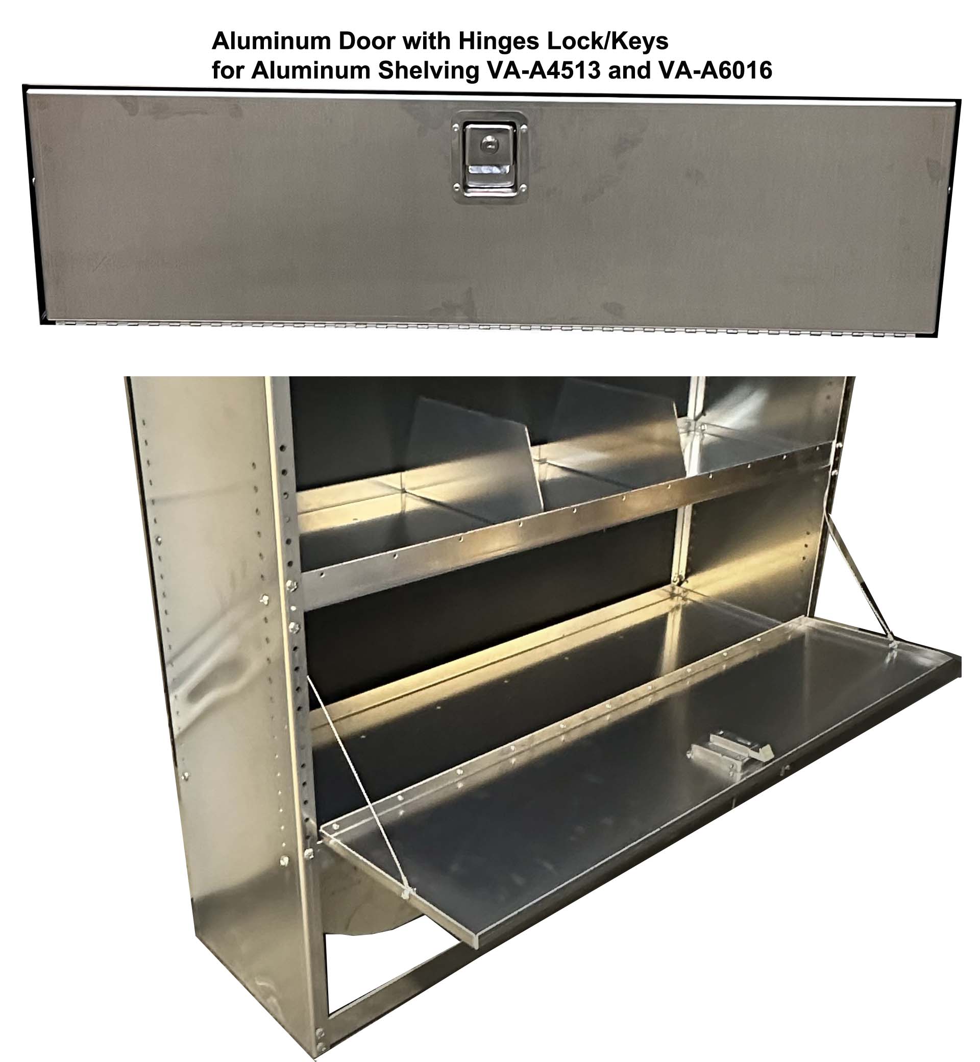 Aluminum Door Kit for Van Shelving Unit VA-A4513, VA-A6016