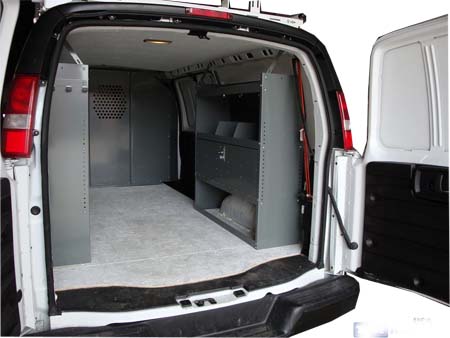 Shelving Package PRO - Full Size Van - 2+1 unit with Door - product view 6