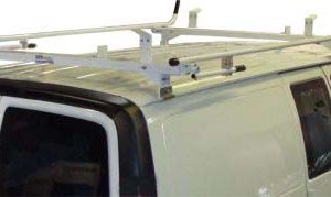 Aluminum Ladder Rack Full Size Ford Econoline 1994 - 2014 Double Lock Down