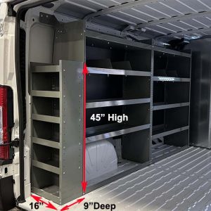 Storage End Shelf Tower to fit Mercedes Sprinter 45"H x 16"L x 9"D