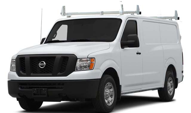 Aluminum 2 Bar Ladder Rack - Nissan NV Cargo Low Roof