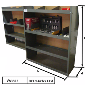 Steel Shelving Unit 38"Lx44"Hx13"D - product view 4