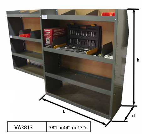 Steel Shelving Unit 38"Lx44"Hx13"D - product view 4